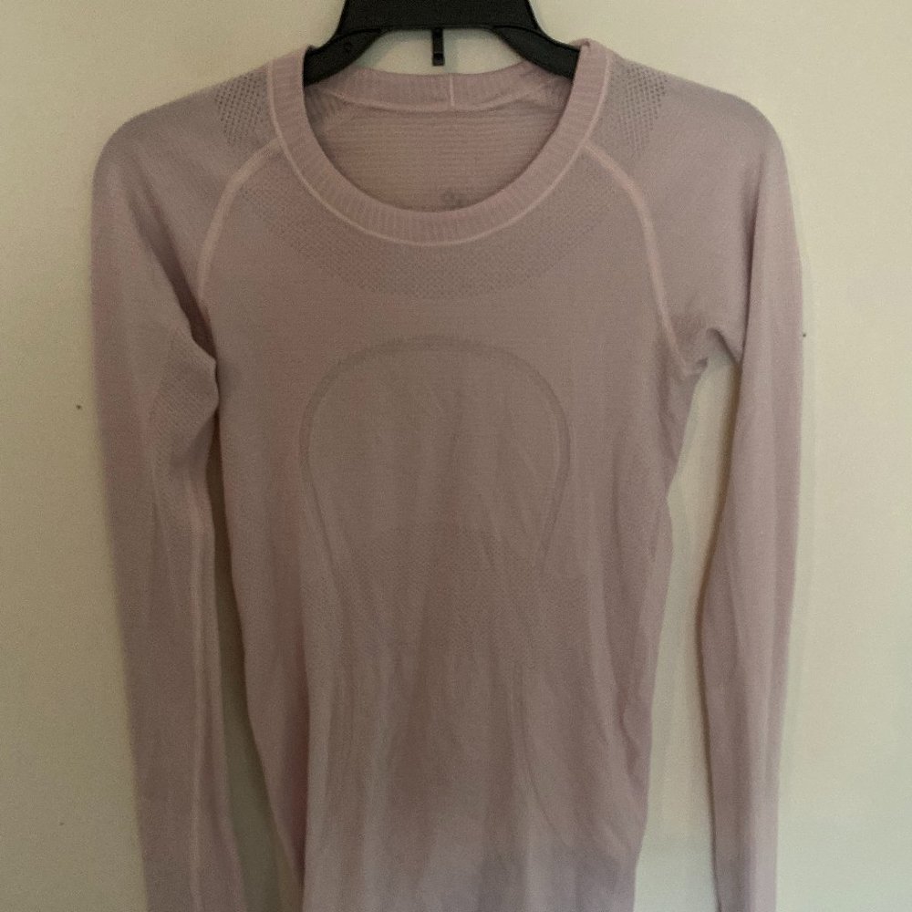 LULULEMON Pink long sleeve athletic top